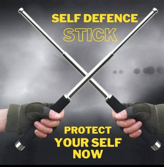 (১ পিস) আত্মরক্ষার জন্য মেটাল লাঠি - Self Defense Stick Metal