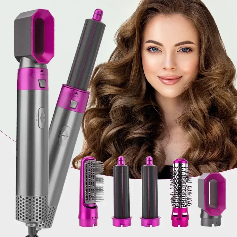 Multi-Functional 5 In 1 Hair Styler | Hair Dryer, Curler & Straightener in BD | হেয়ার ড্রায়ার ব্রাশ -  চুল সোজা, কার্ল এবং শুকানোর সেরা পছন্দ
