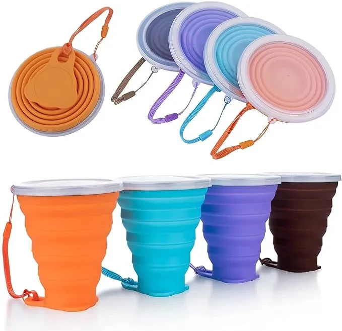 (৩ পিস) The Collapsible Travel Cup: আপনার ভ্রমণের সেরা সঙ্গী ফোল্ডিং কাপ