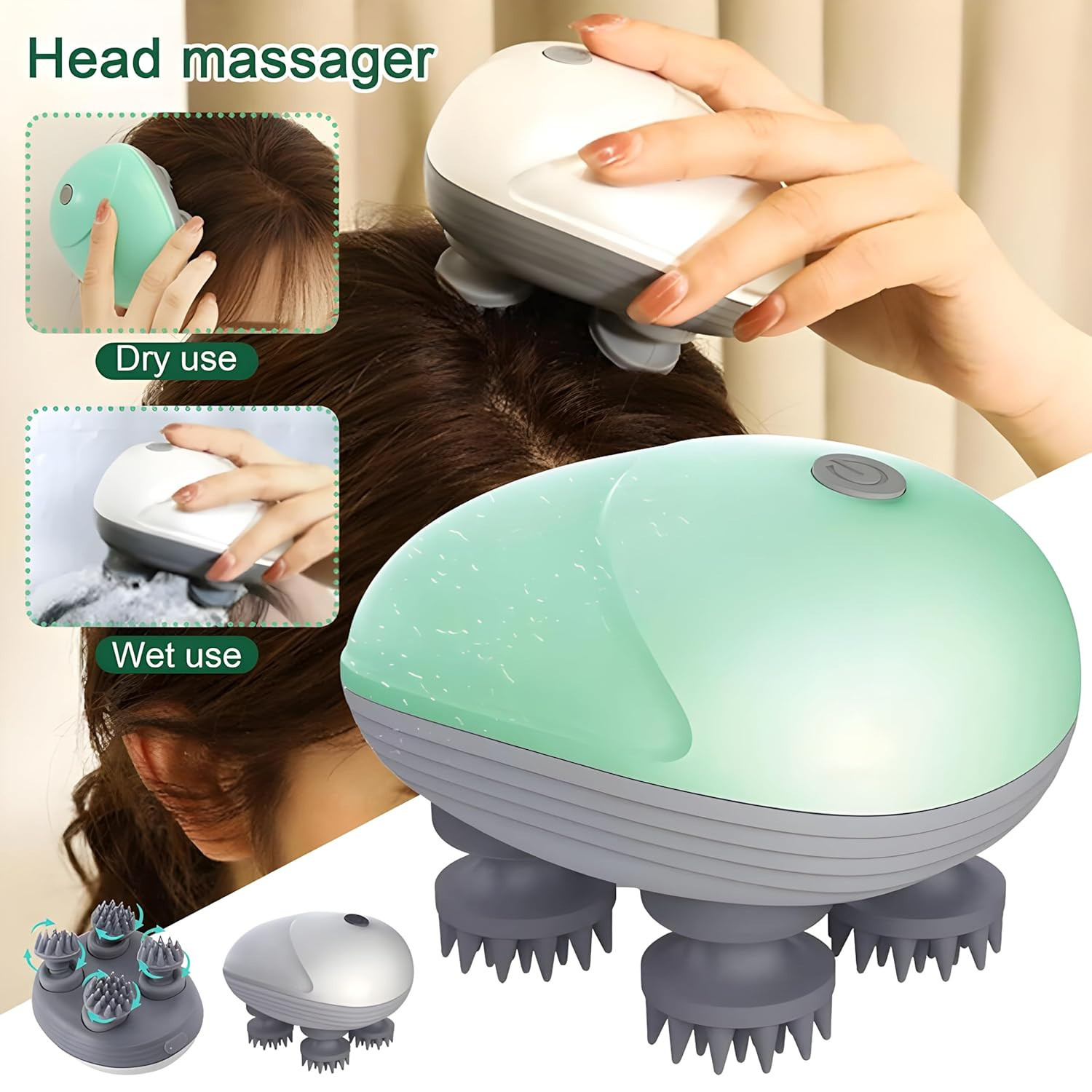 Cordless Electric Head Massager: Stress Relief, Hair Growth & Relaxation - চুল বাড়াতে সেরা Head Massager-টি!